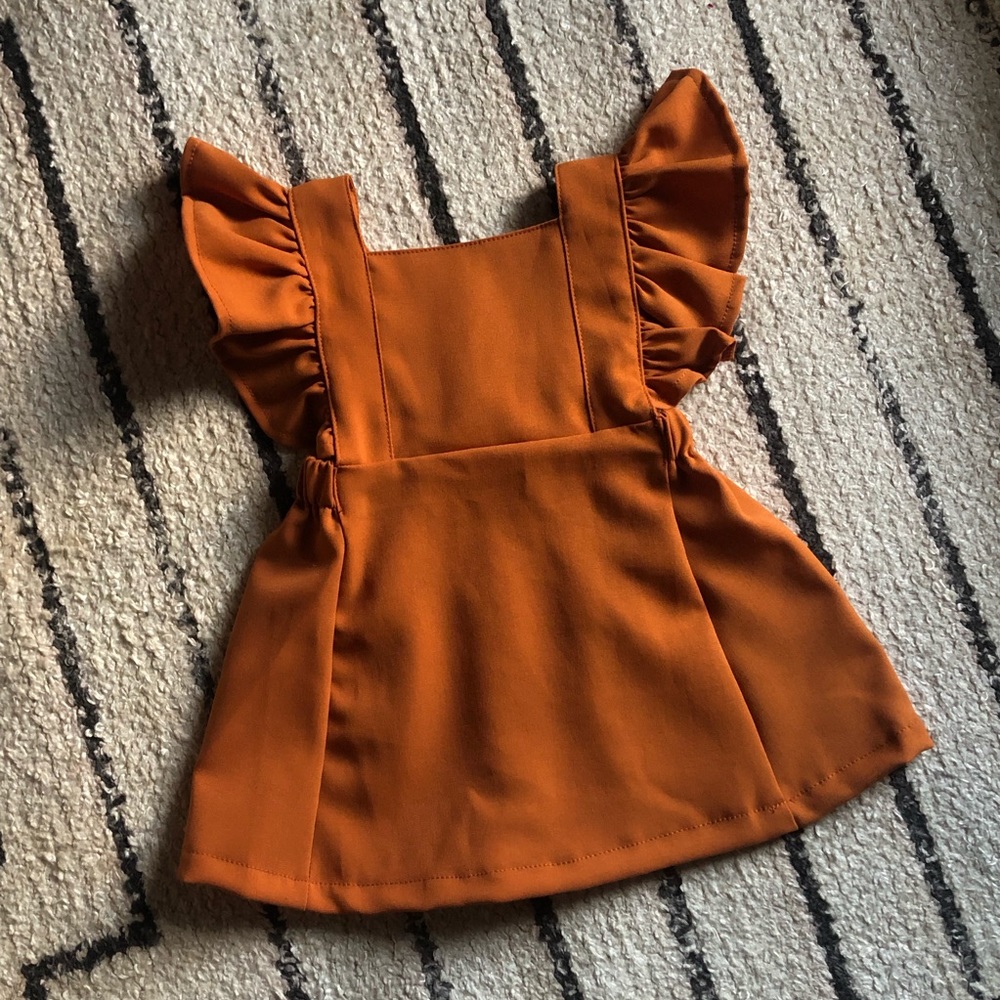 VICTORIA RUFFLE BACK SUSPENDER DRESS - Picture 2 of 6
